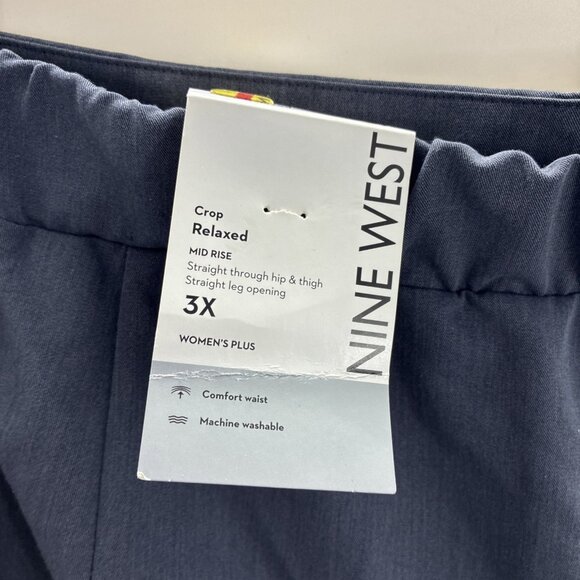 Nine West Womens Pants 3XL Crop Relaxed Mid Rise Pull On Stretch Dress Slacks - Picture 5 of 8